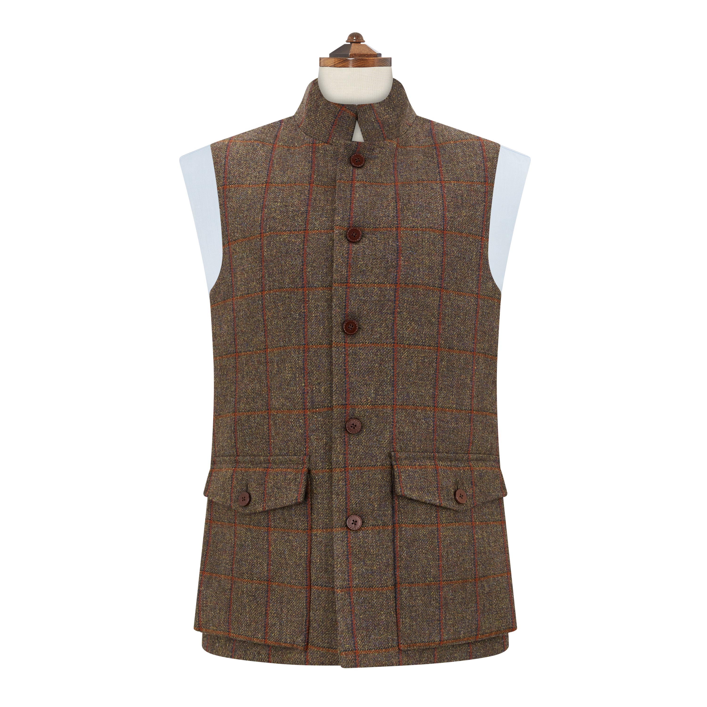 アパルトモン Original Yarn Tweed VEST Emerald Waistcoat - Grey | Aran Sweater Market