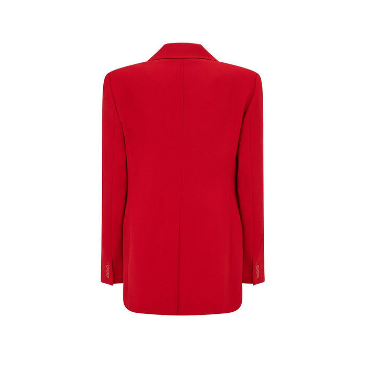 Red Caraibi Tailored Wool Crepe Jacket