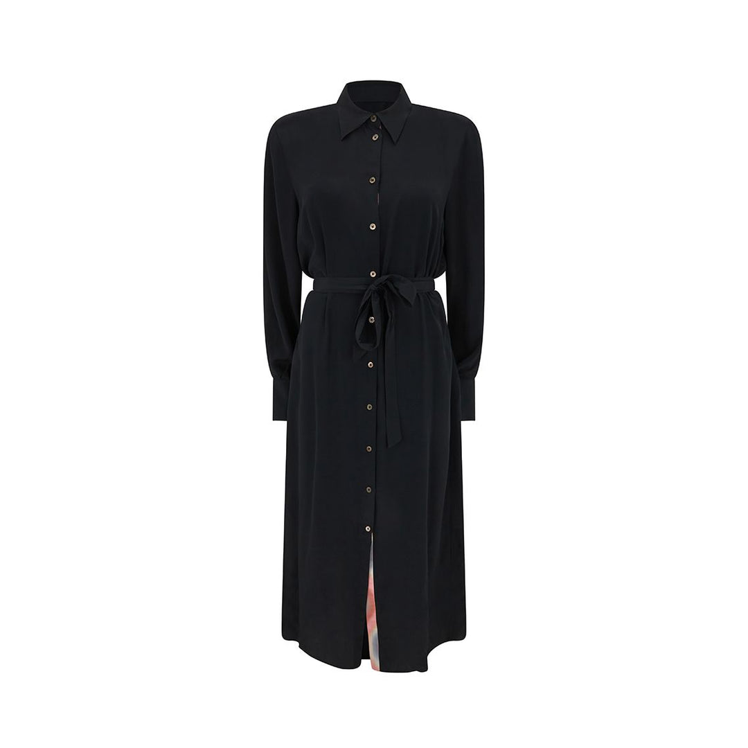 Ede & Ravenscroft | Paul Smith Silk Blend Shirt Dress | Black Ede & Ravenscroft | Paul Smith Silk Blend Shirt Dress | Black