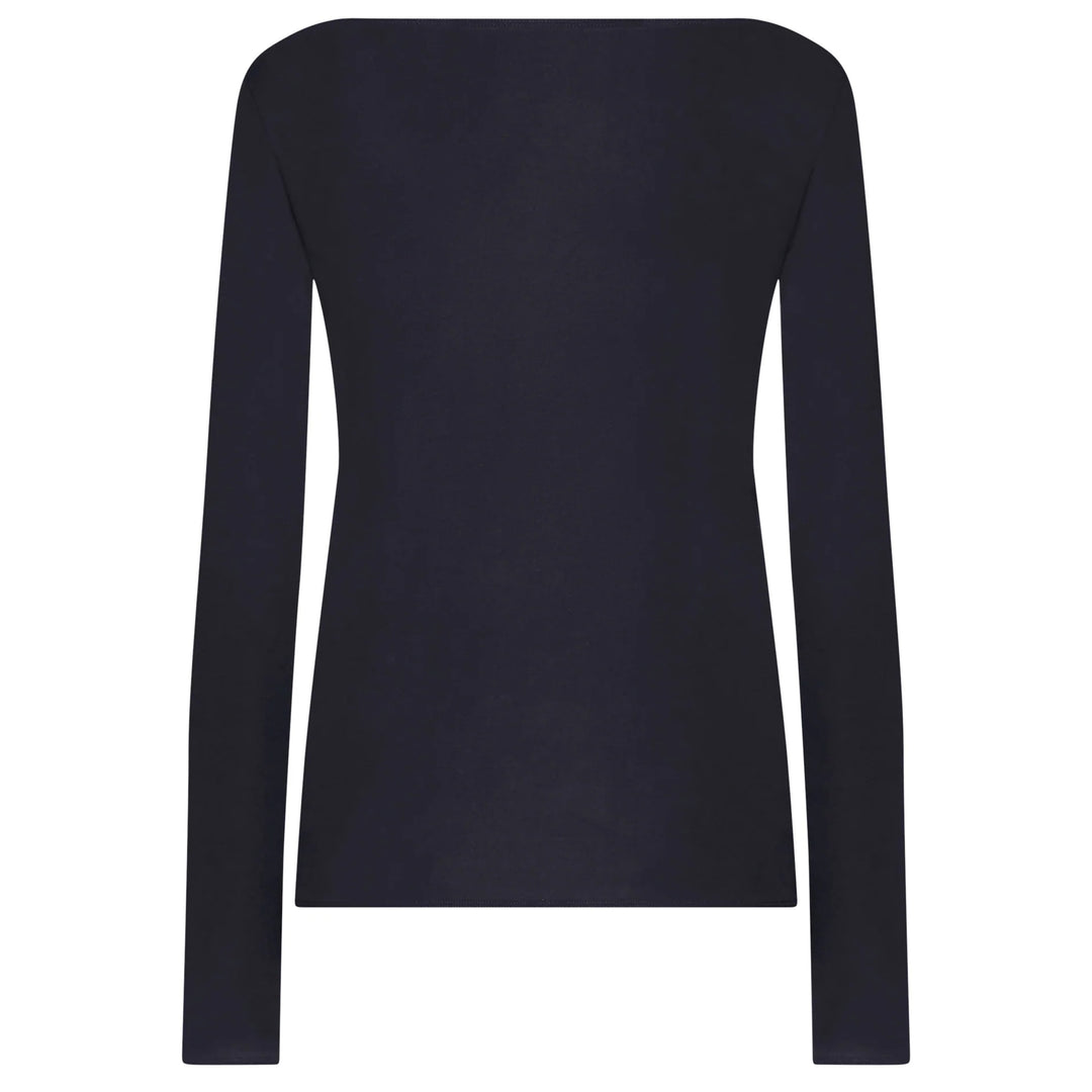 Pure Boat Neck Long Sleeve Black