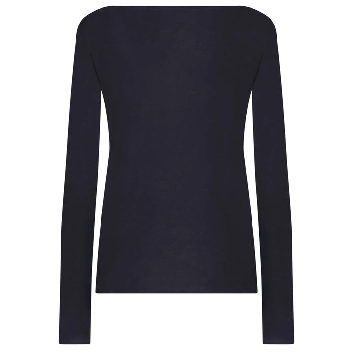 Pure Boat Neck Long Sleeve Black
