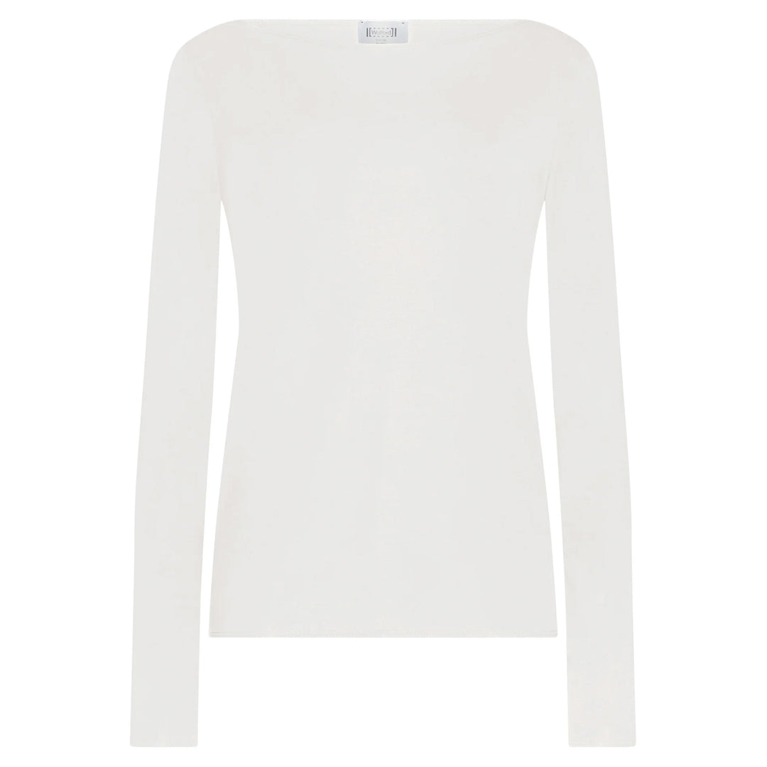 Pure Boat Neck Long Sleeve White