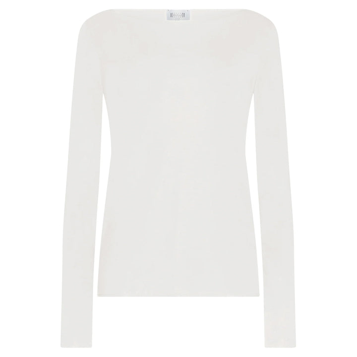 Pure Boat Neck Long Sleeve White