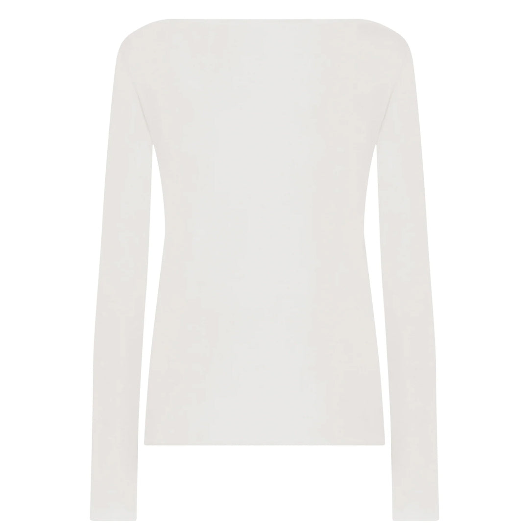 Pure Boat Neck Long Sleeve White