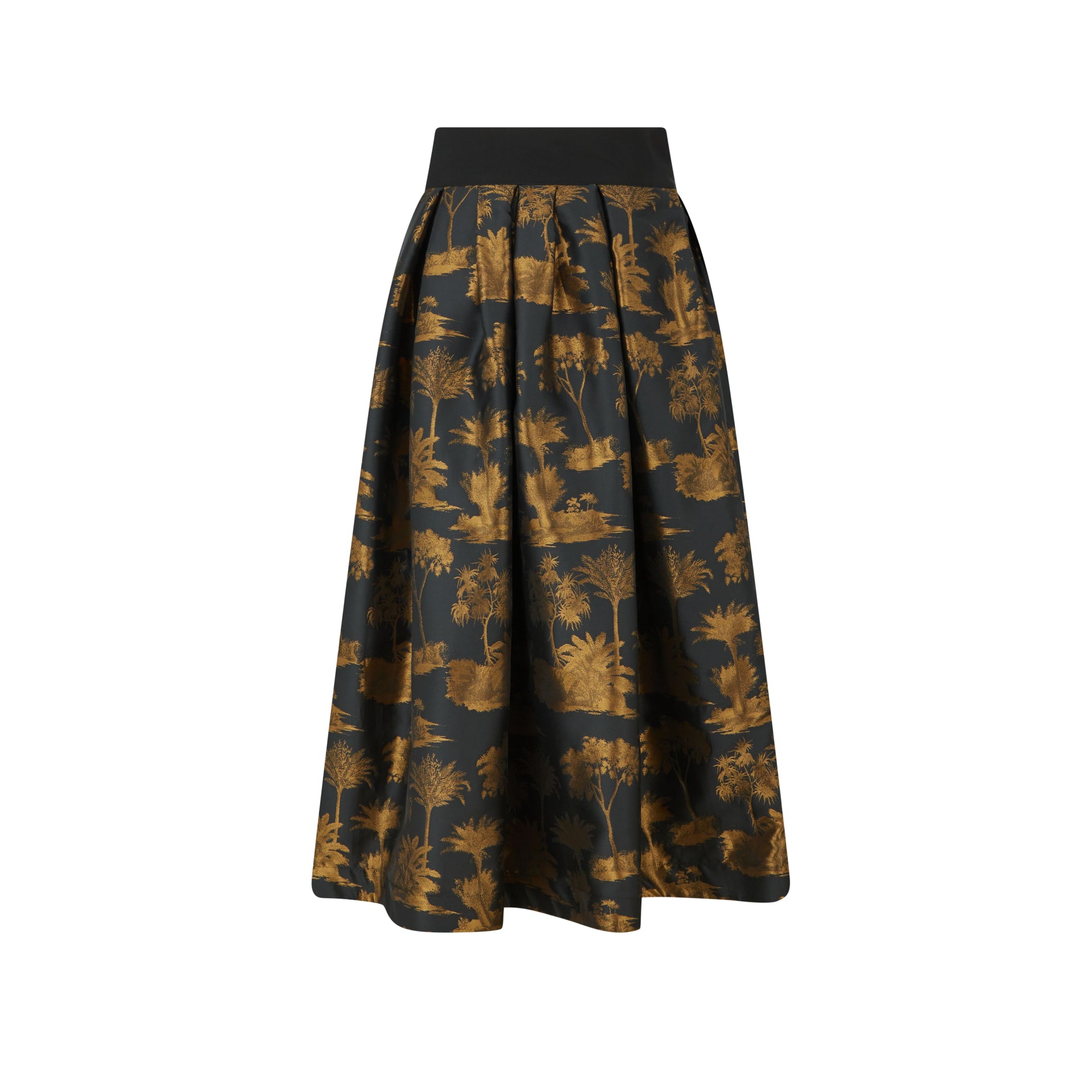 Korie Palm Jacquard Skirt