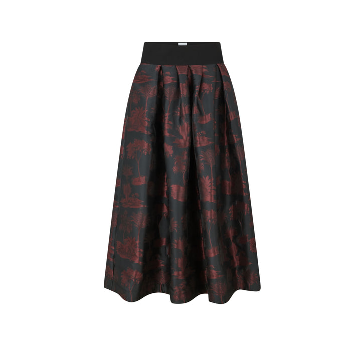 Korie Palm Jacquard Skirt