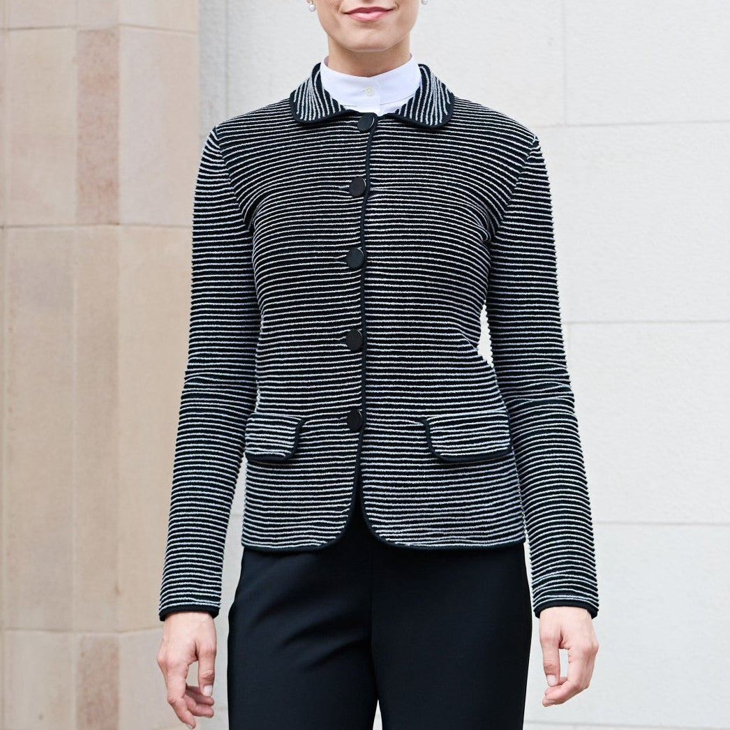 Tailored Striped Ottoman Jacket