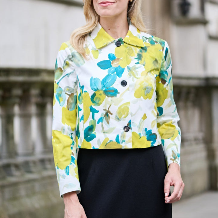 Rosae Flower Cotton Short Jacket