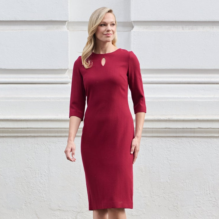 Rose Tailored Wool Crepe Dress
