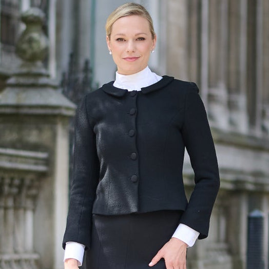 Harper Black Tailored Penny Collar Jacket