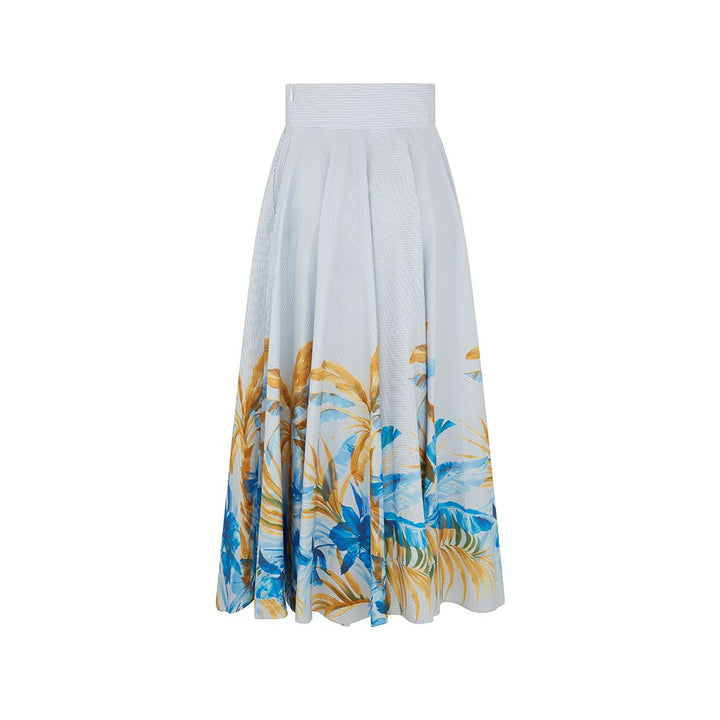 Tabba Palm Print Skirt