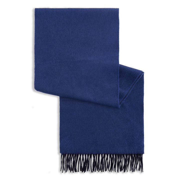 Arran Reversible Navy Blue Cashmere Scarf