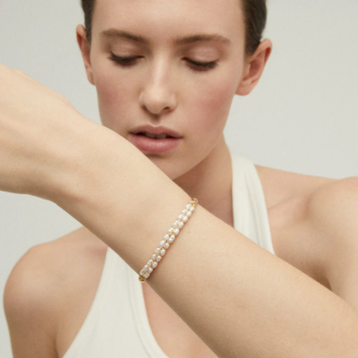 Lyre bangle bracelet