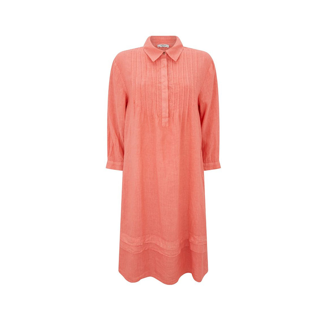 Ede & Ravenscroft | Peserico Linen Shirt Collar Midi Dress | Pink Pink / UK 10 Ede & Ravenscroft | Peserico Linen Shirt Collar Midi Dress | Pink Pink / UK 10