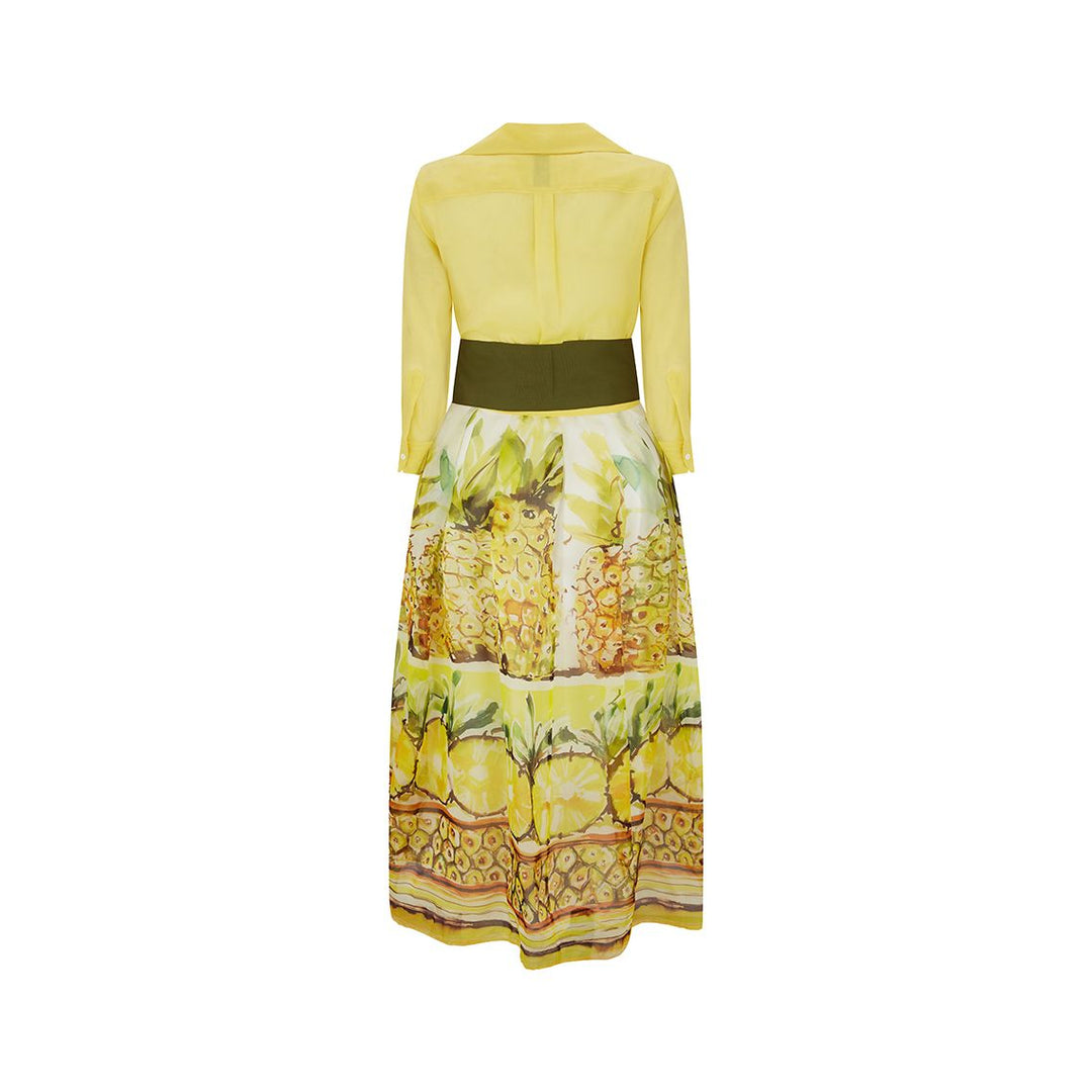 Ede & Ravenscroft | Sara Roka Jemma Long Pineapple Organza Dress | Yellow Yellow / UK 8 Ede & Ravenscroft | Sara Roka Jemma Long Pineapple Organza Dress | Yellow Yellow / UK 8