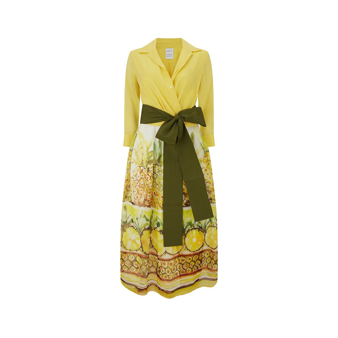 Ede & Ravenscroft | Sara Roka Jemma Long Pineapple Organza Dress | Yellow Yellow / UK 8 Ede & Ravenscroft | Sara Roka Jemma Long Pineapple Organza Dress | Yellow Yellow / UK 8