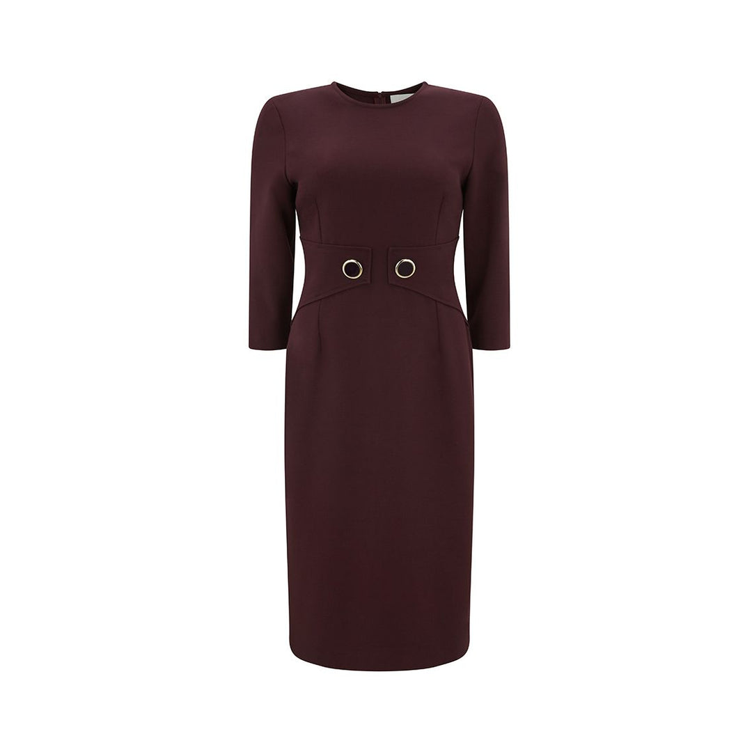 jersey pencil dress Black Wallis Ponte Jersey Collared Pencil Dress