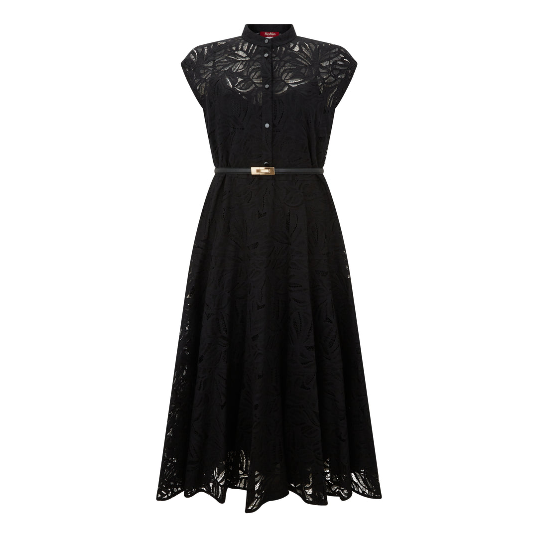 Ede Ravenscroft MaxMara Studio Kabuki Lace Dress Black
