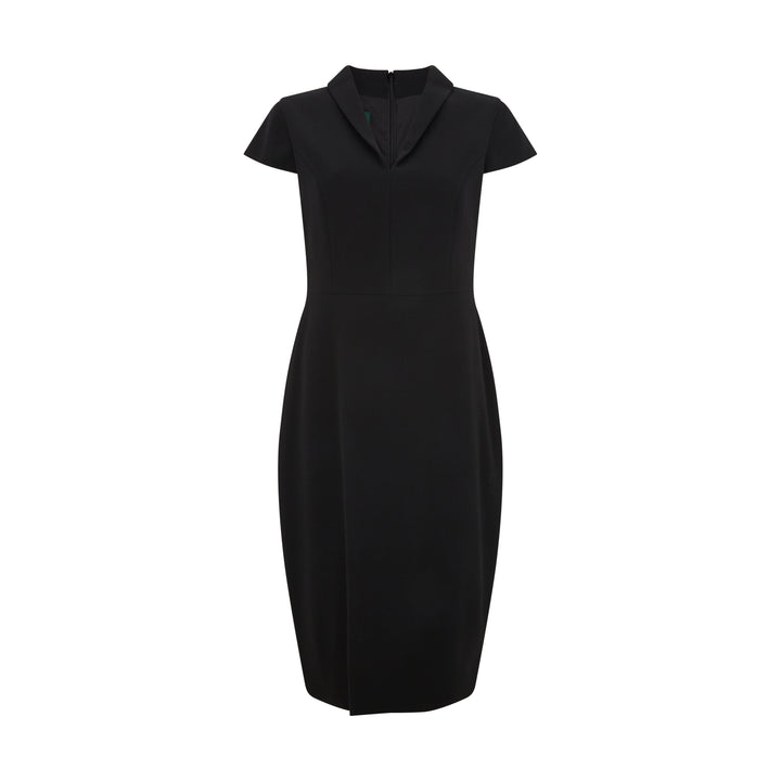 Lucia Tailored Wool Crepe Collar Dress