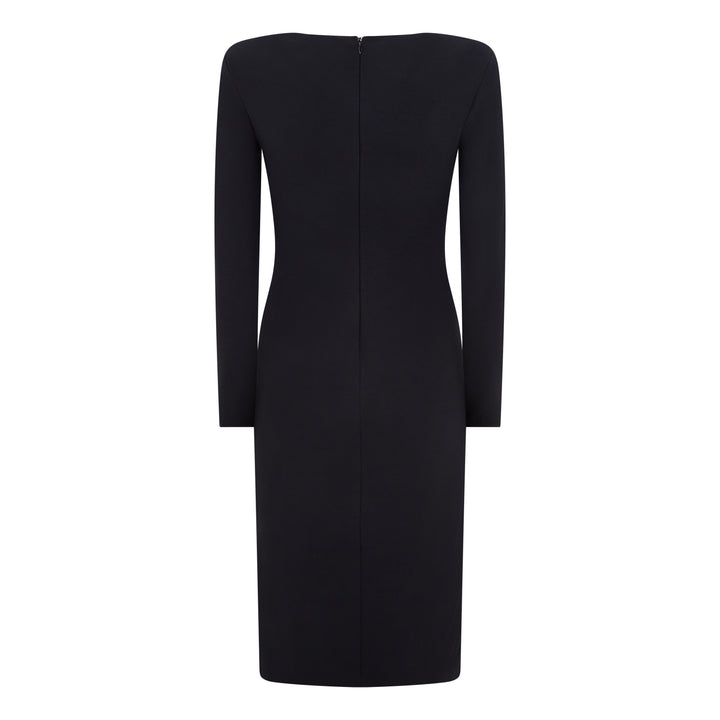 Tailored V-Neck Milano Stretch Dress