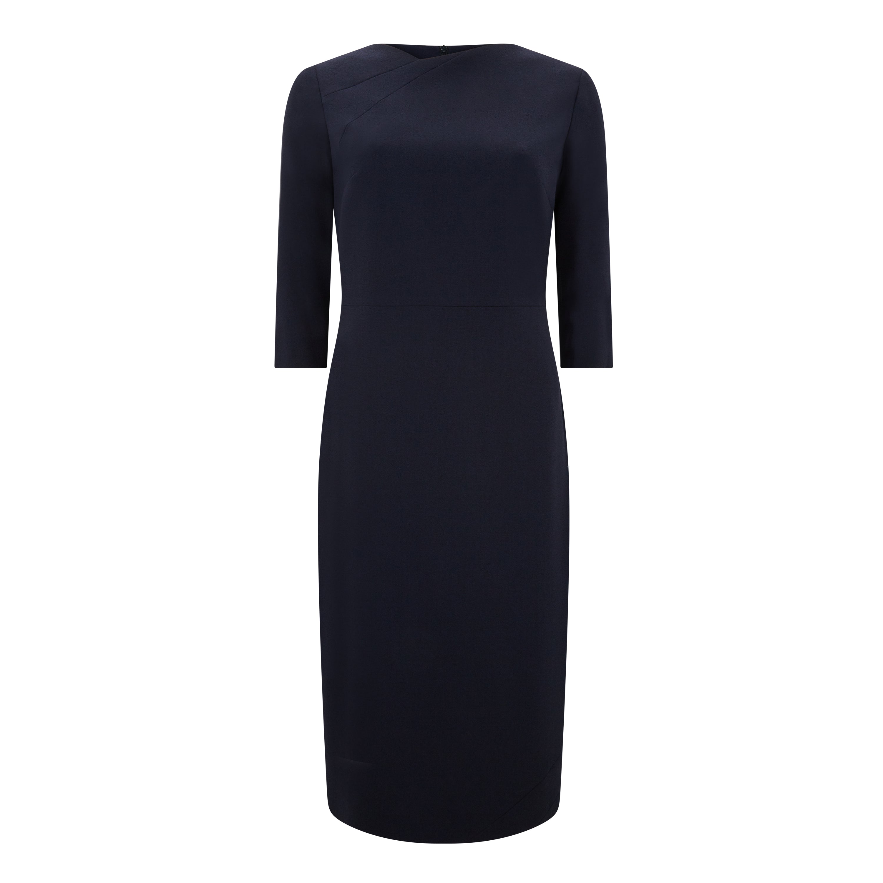 Ede & Ravenscroft | Joy Tailored Wool Crepe Dress | Navy