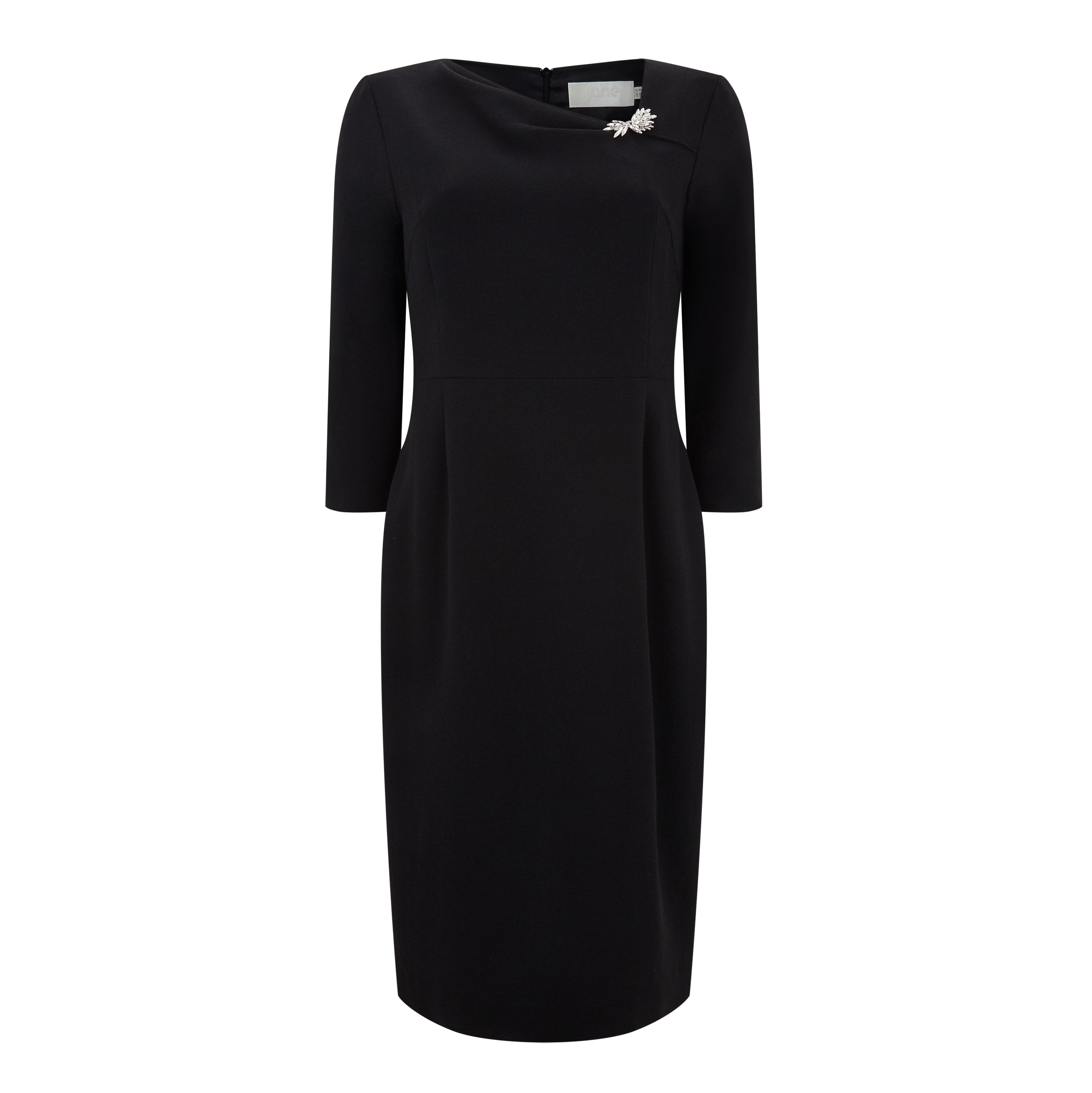 Ede & Ravenscroft | Jane Vreeland Wool Crepe Brooch Pencil Dress