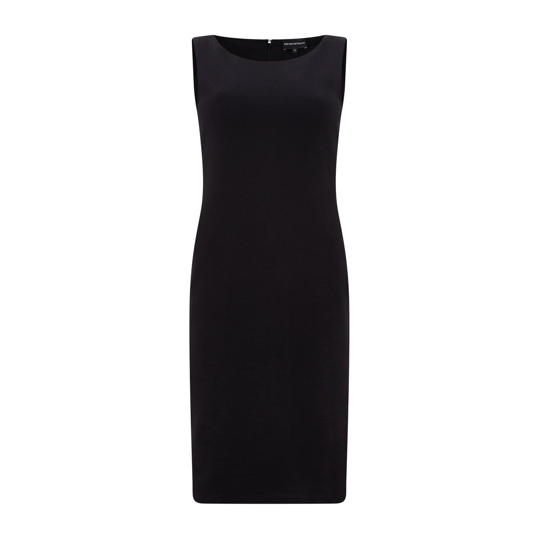 Ede & Ravenscroft | Emporio Armani Tailored Cotton Ottoman Dress | Black Ede & Ravenscroft | Emporio Armani Tailored Cotton Ottoman Dress | Black