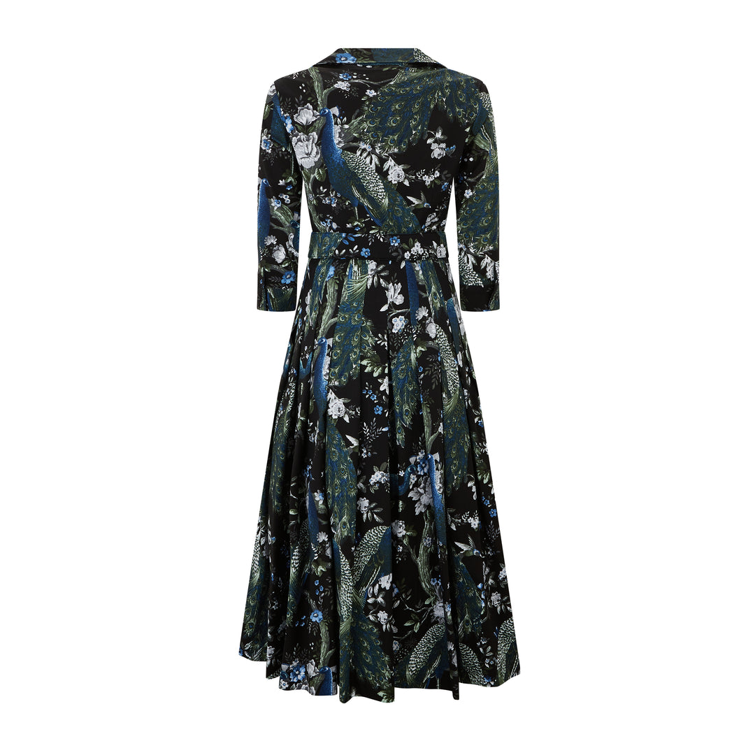Audrey 4 Belvedere Peacock Dress Black