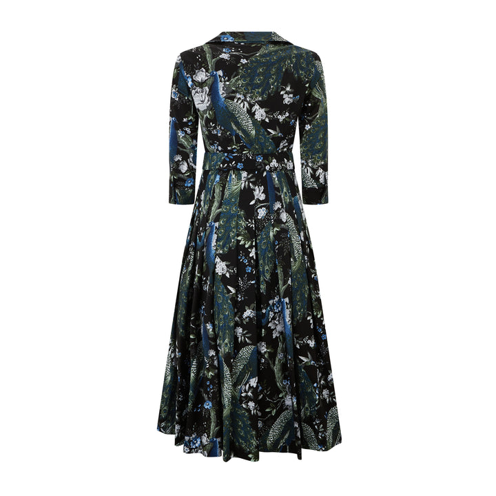 Audrey 4 Belvedere Peacock Dress Black
