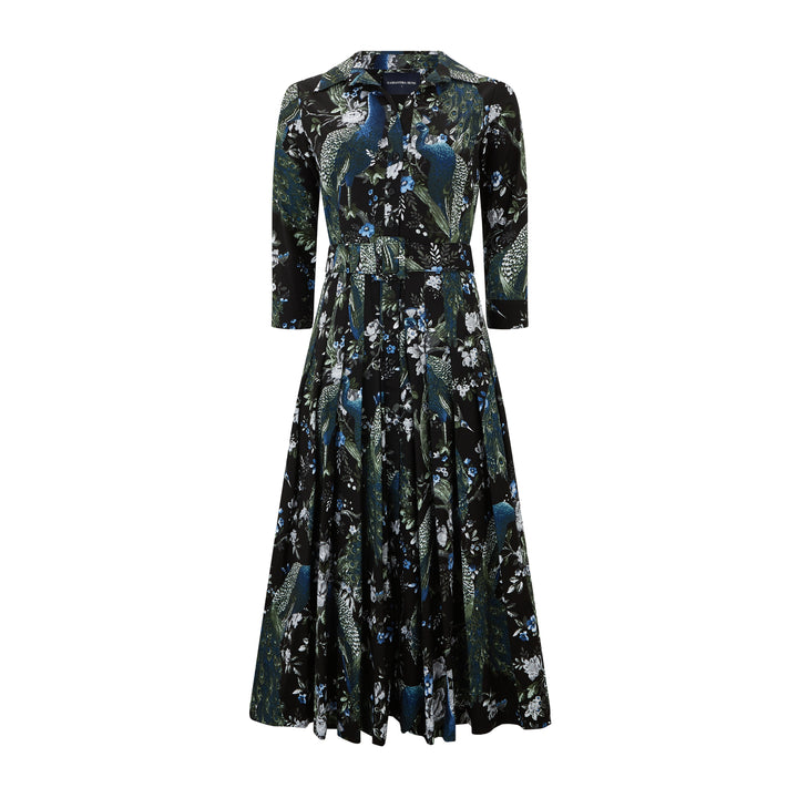 Audrey 4 Belvedere Peacock Dress Black