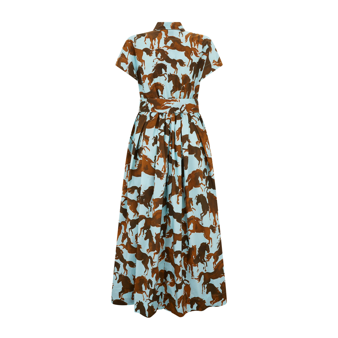 Edrina90 Horse Print Cotton Dress