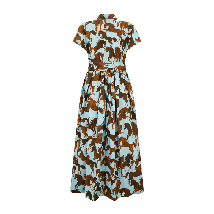 Edrina90 Horse Print Cotton Dress