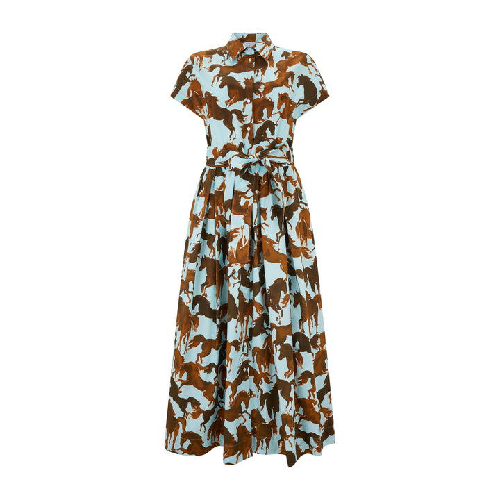 Edrina90 Horse Print Cotton Dress