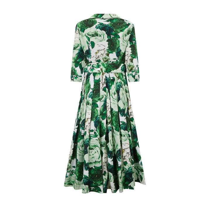 Audrey 4 Rose Wallpaper Cotton Dress