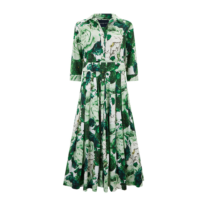 Audrey 4 Rose Wallpaper Cotton Dress