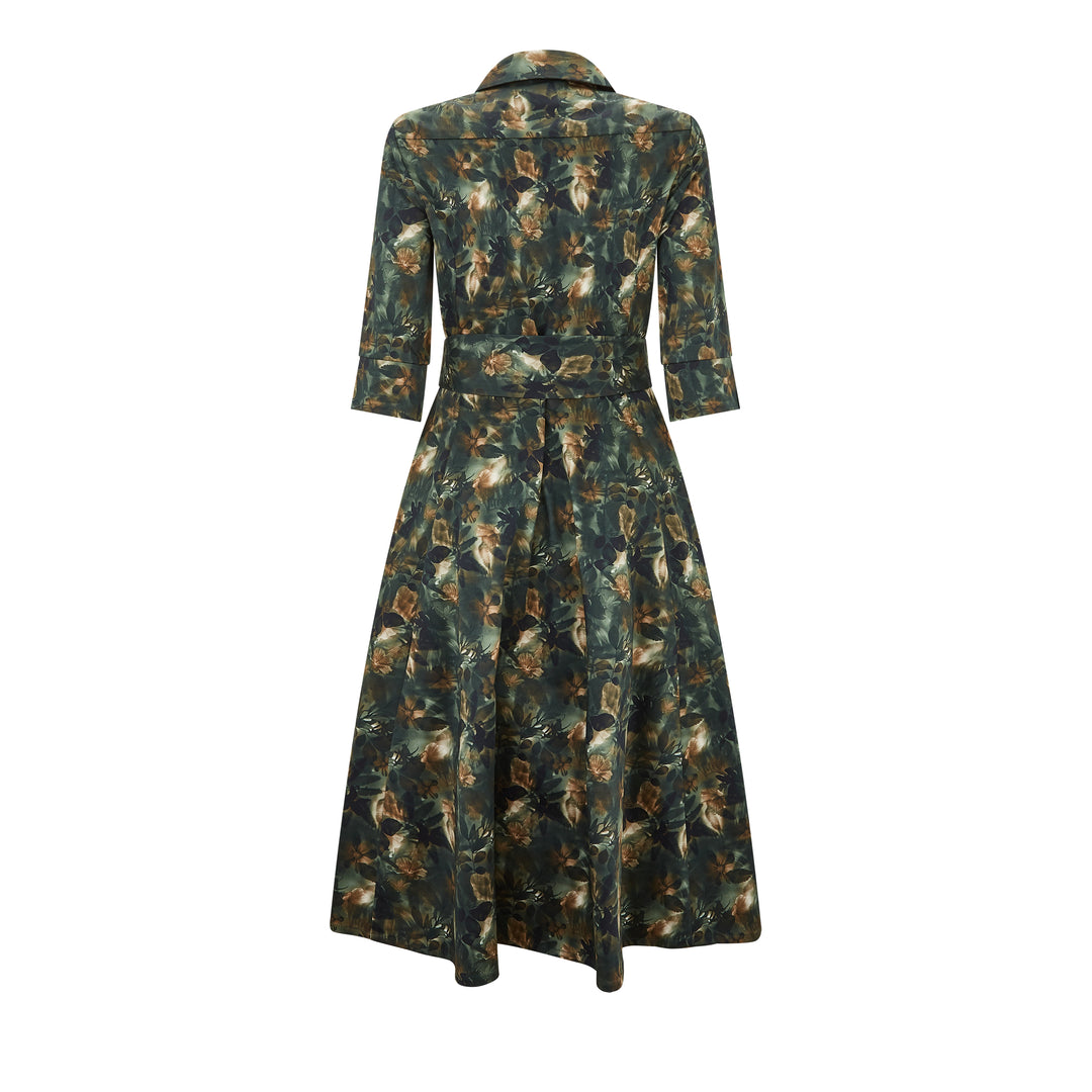 Penelope Cotton Print Midi Dress