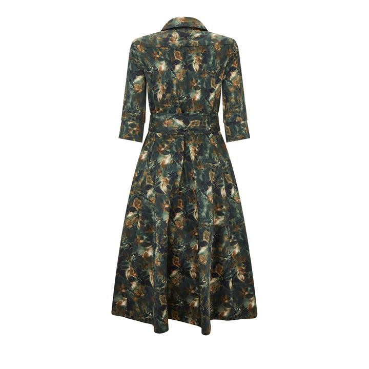 Penelope Cotton Print Midi Dress