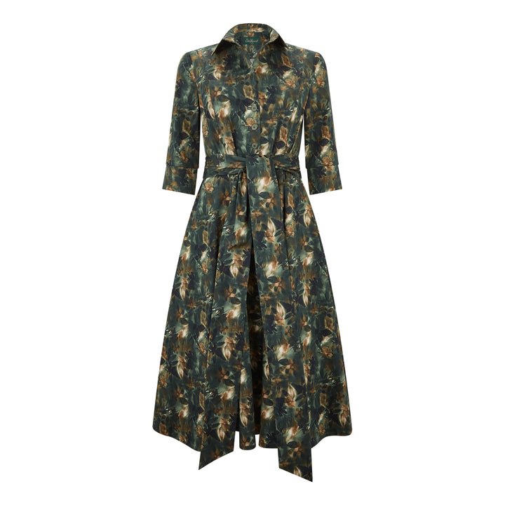 Penelope Cotton Print Midi Dress