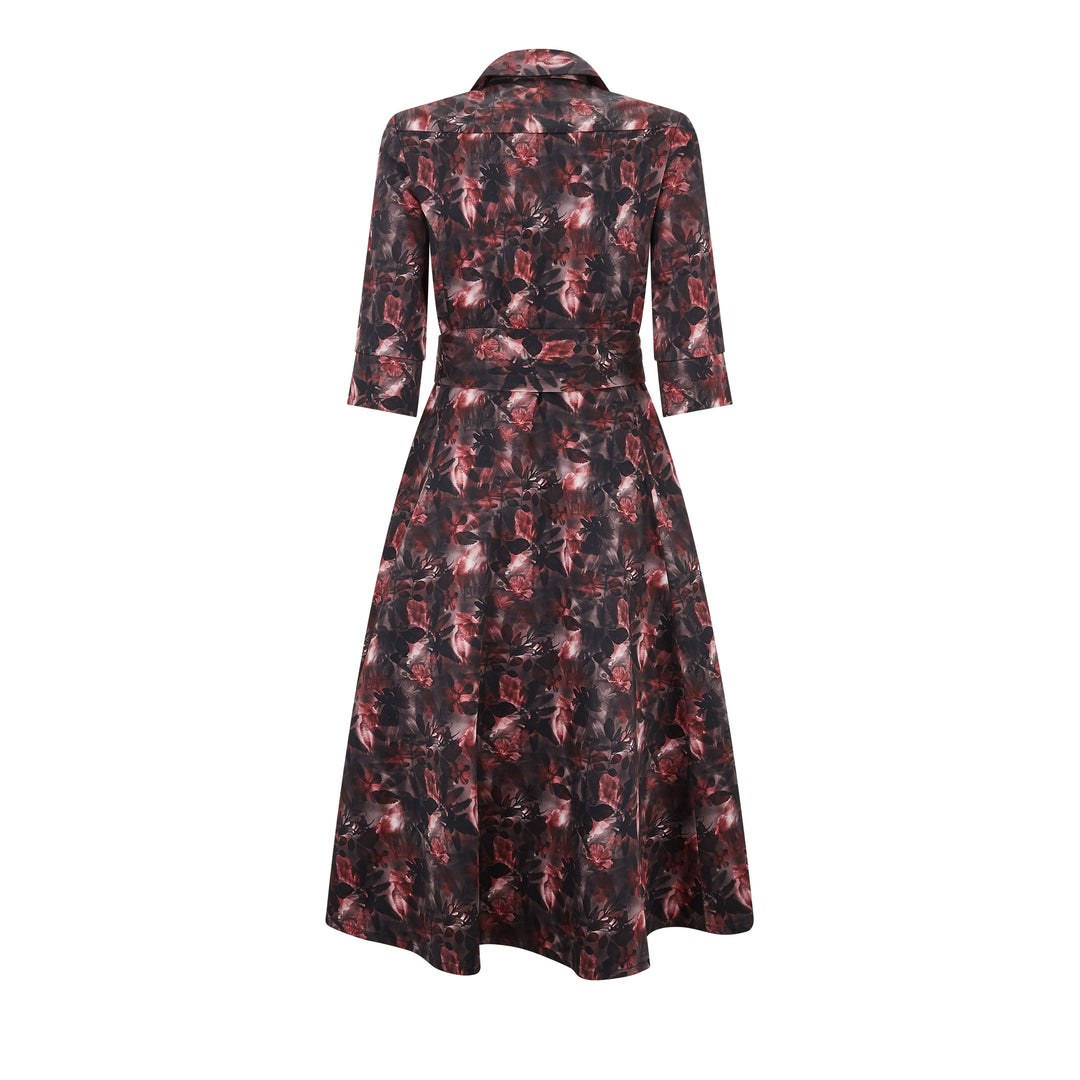 Penelope Cotton Print Midi Dress