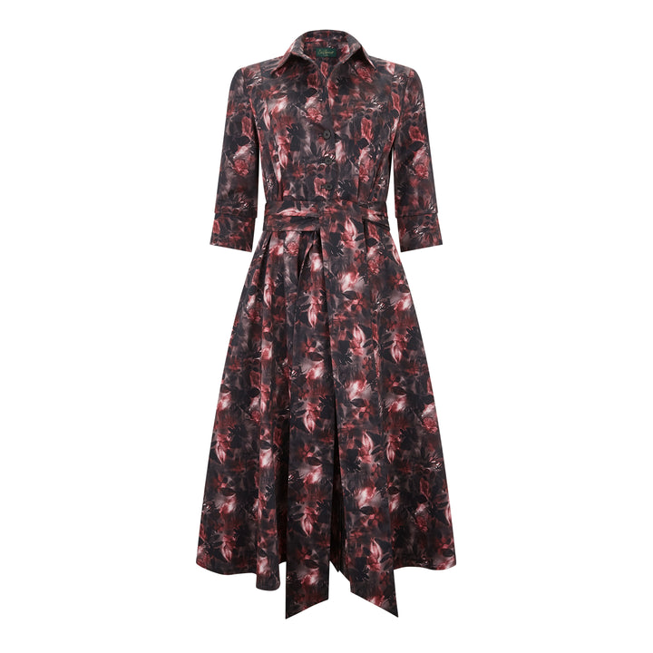 Penelope Cotton Print Midi Dress