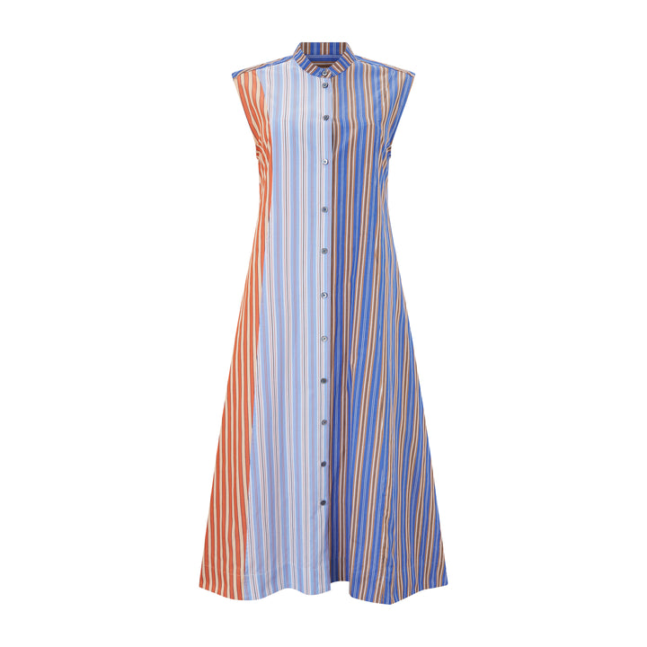 Stripe Cotton Shirt Dress