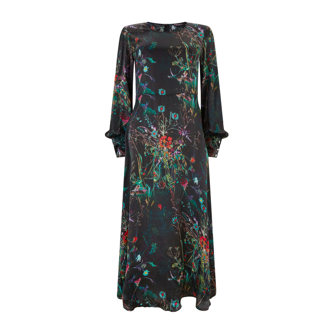 Phene Meadow Dark Silk Dress