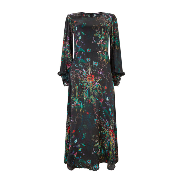Phene Meadow Dark Silk Dress