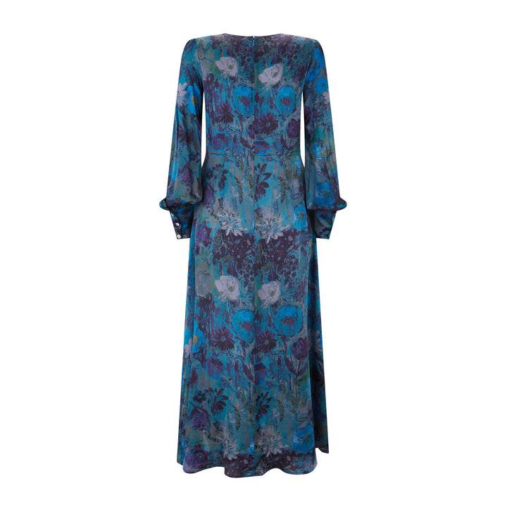 Phene Winter Peonie Silk Dress