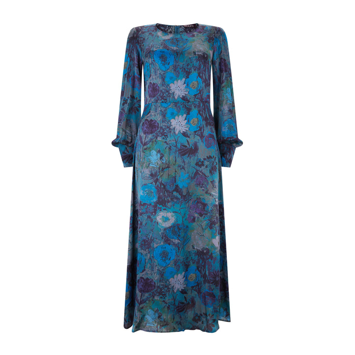 Phene Winter Peonie Silk Dress
