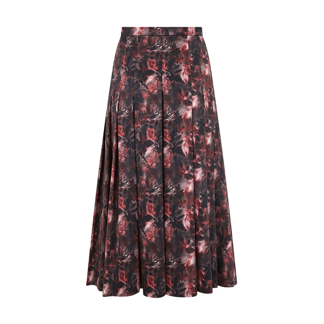Penny Cotton Print Midi Skirt