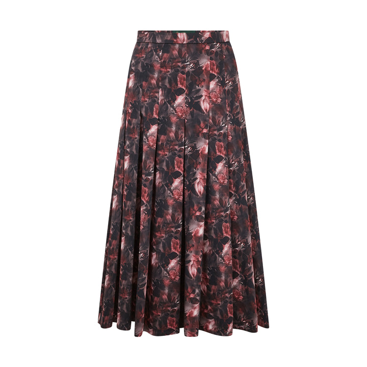 Penny Cotton Print Midi Skirt