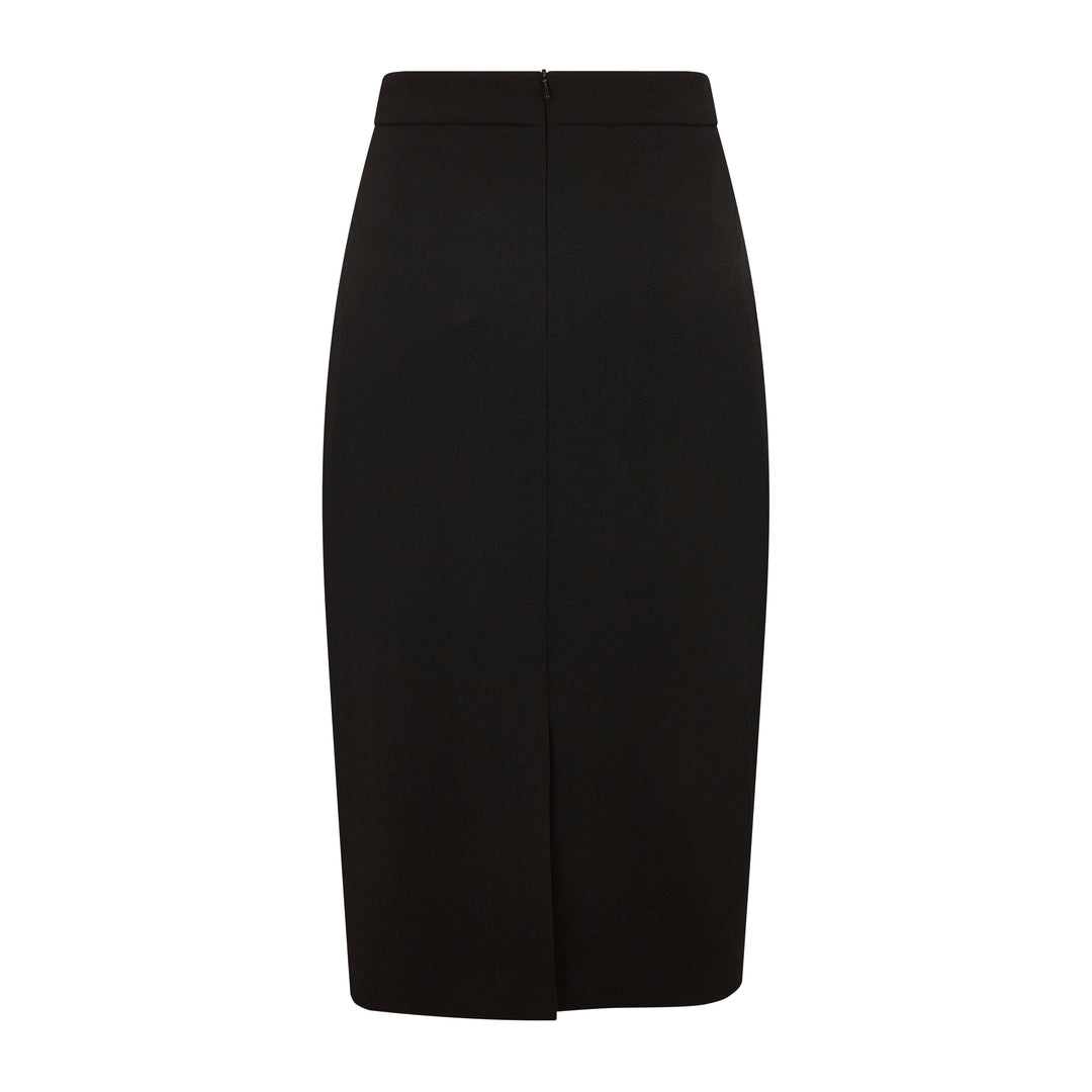 Paige Tailored Wool Crepe Midi Skirt