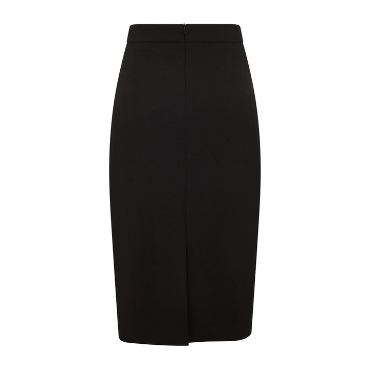 Paige Tailored Wool Crepe Midi Skirt