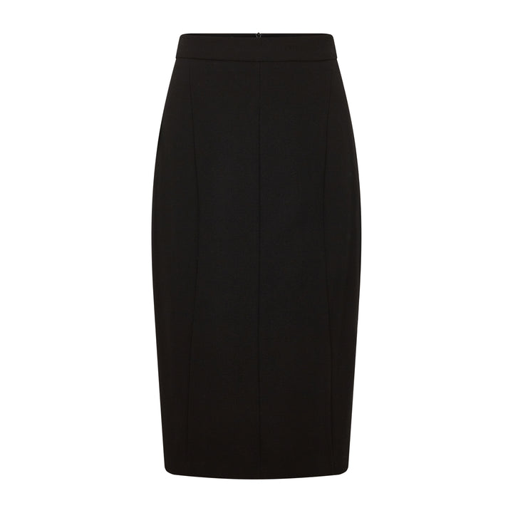 Paige Tailored Wool Crepe Midi Skirt